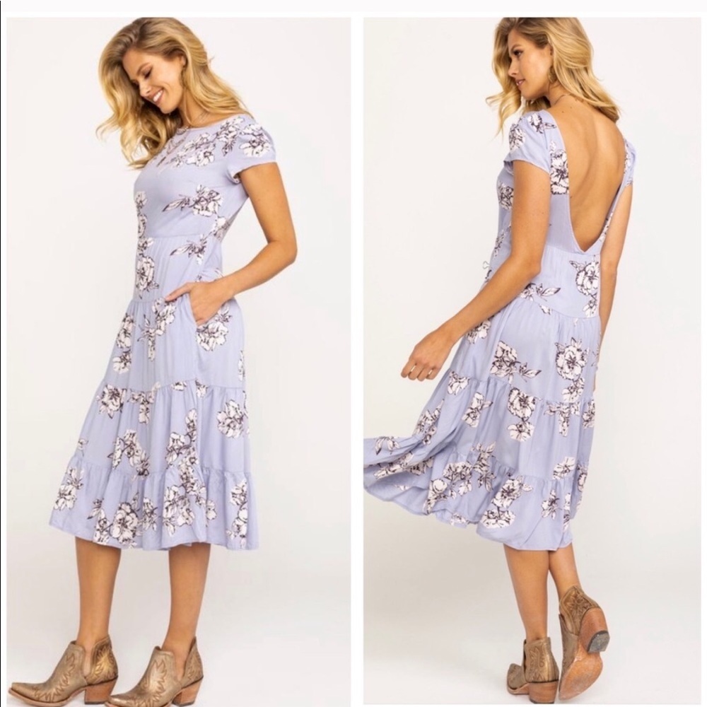 NEW • Free People • Rita Tiered Floral Midi Dress